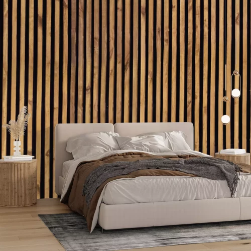 Fotobehang Houten textuur verticale planken