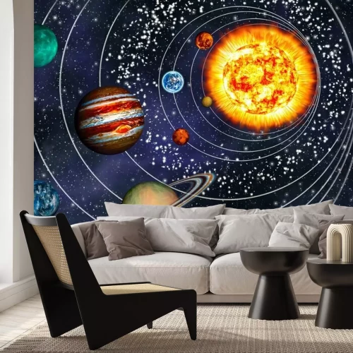 Fotobehang 3D zonnestelsel