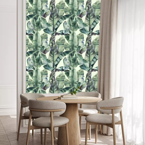 Behang Natuurlijk groen van fauna en flora