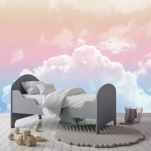 Fotobehang Wolken in de lucht in pastelkleuren