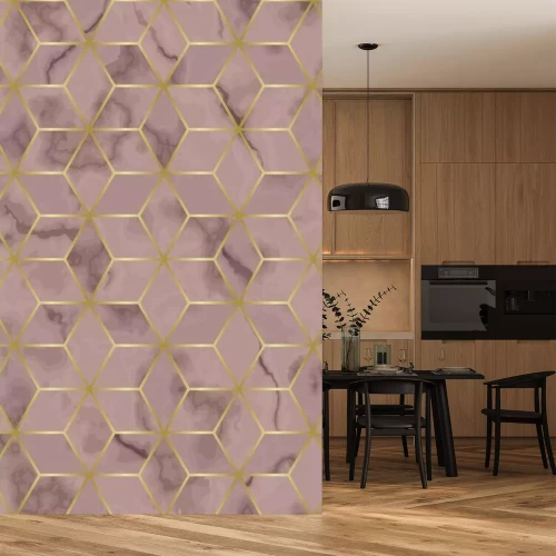 Sticker Bourgondië gearrangeerd met een geometrisch motief