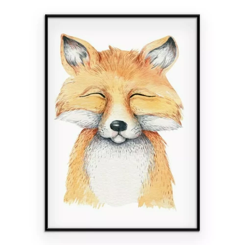 Poster Lachende sprookjesvos