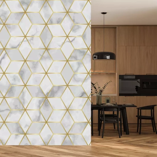 Sticker Grijs mozaïek in glamour-esthetiek