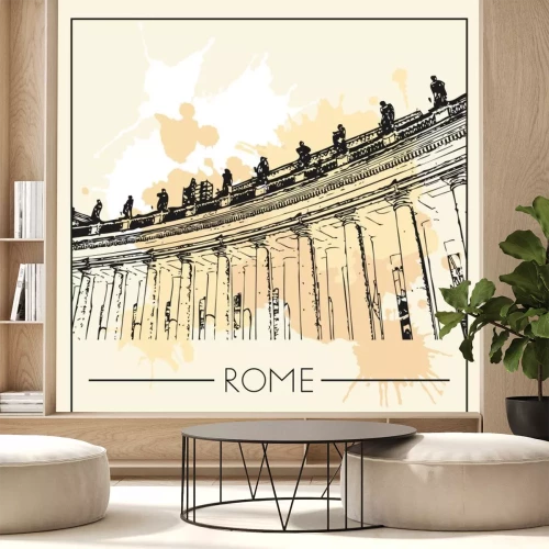 Sticker Grafische illustratie met decoratieve architectuur 32