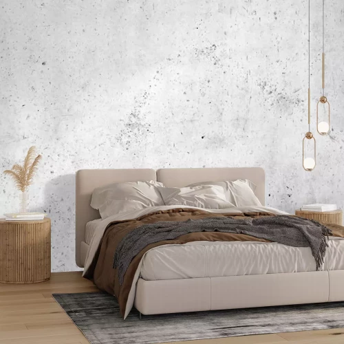 Fotobehang Lege witte betonnen muur textuur