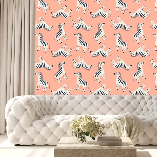 Behang Cartoon zebra's