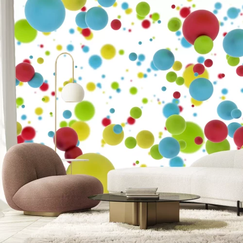 Fotobehang Ruimtelijke indeling in kleuren