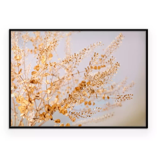 Poster Fijne, droge takjes op een neutrale achtergrond.