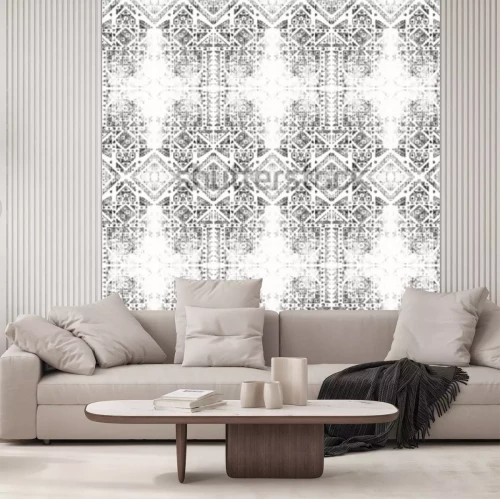 Fotobehang Tribal zwart en wit