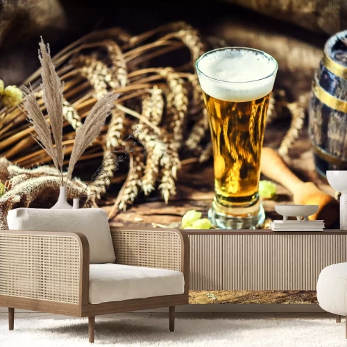 Fotobehang Tarwe drank