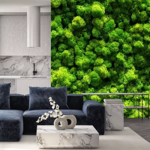 Sticker Lente groen 3D mos