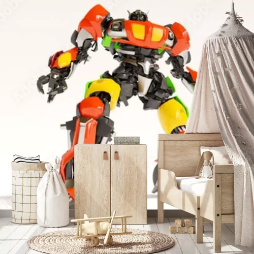 Sticker Kleurrijke robot speelgoed Transformer
