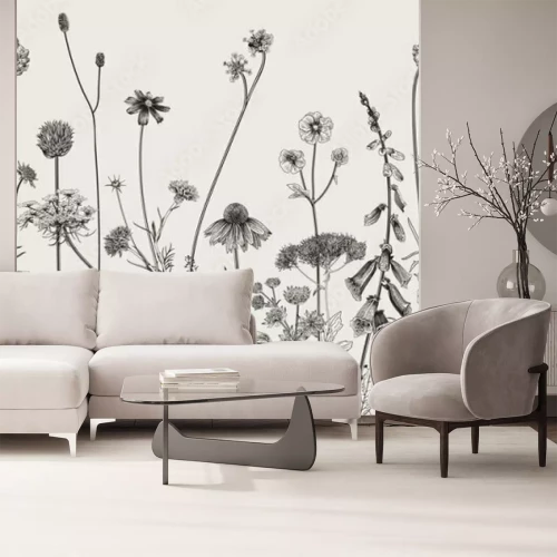 Fotobehang Gevoelige planten in de open plek