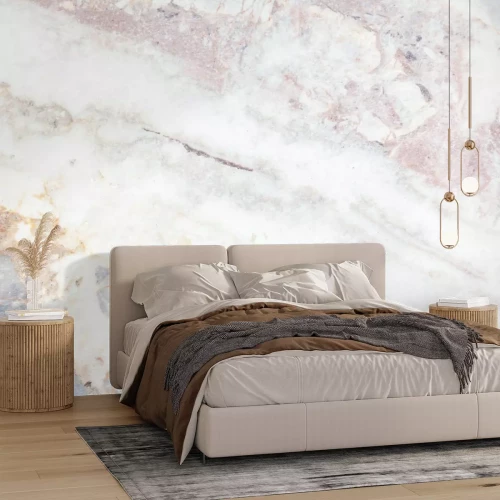 Fotobehang Steentextuur marmer met roze elementen