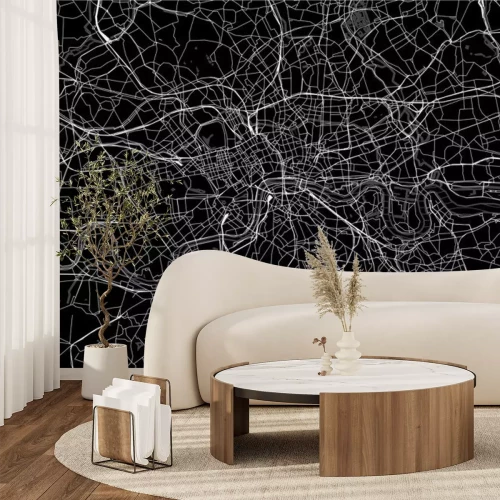 Sticker Donkere kaart van Londen, Verenigd Koninkrijk