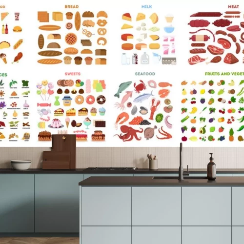 Sticker Alle eten ingesteld.