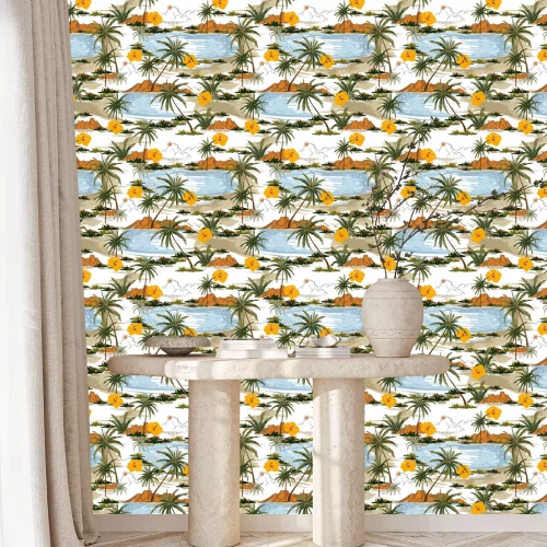 Behang Palmbomen op het strand