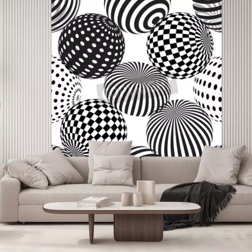 Fotobehang Ballen in op-art stijl