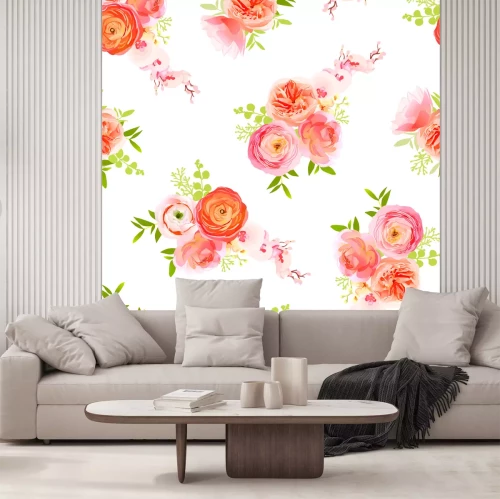 Sticker Patroon met theeroosjes