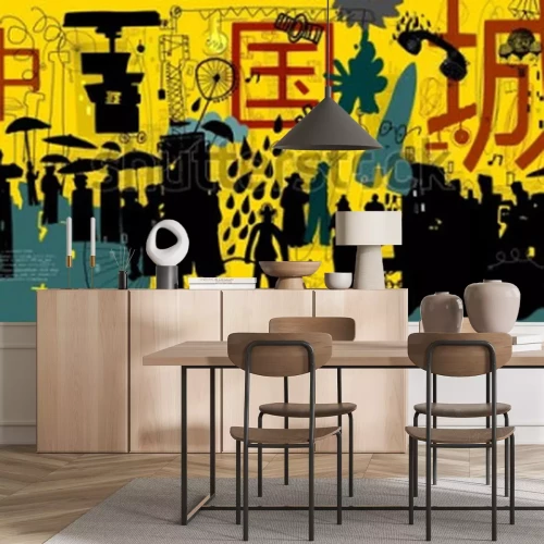 Fotobehang Grote graffiti