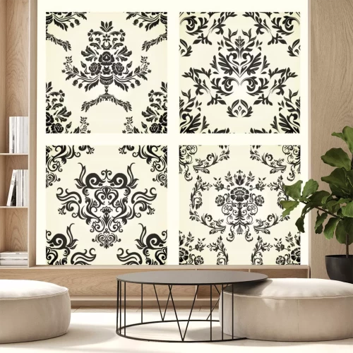 Sticker Set van damast patronen