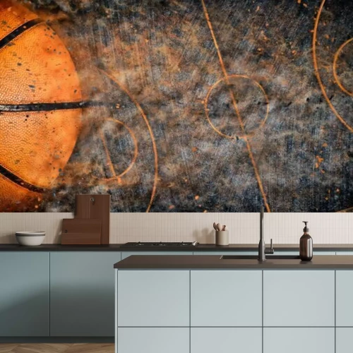 Fotobehang Abstractie van basketbal