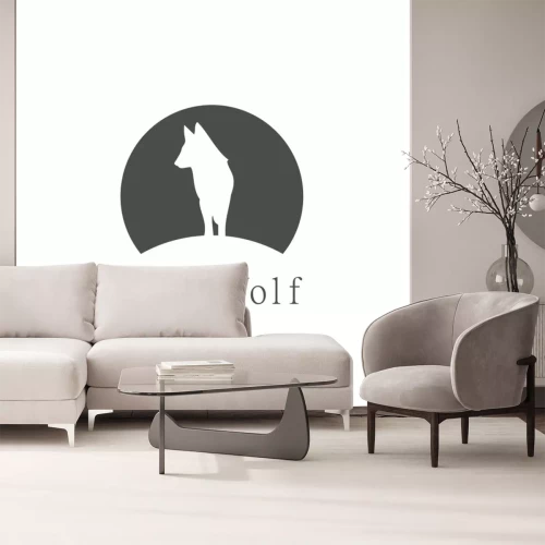 Sticker wolf logo sjabloon