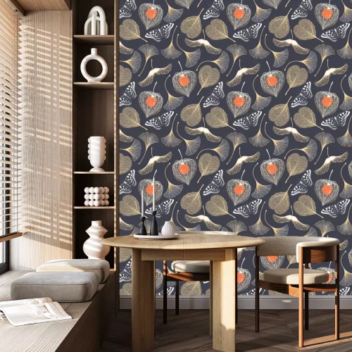 Behang Zaden en bladeren