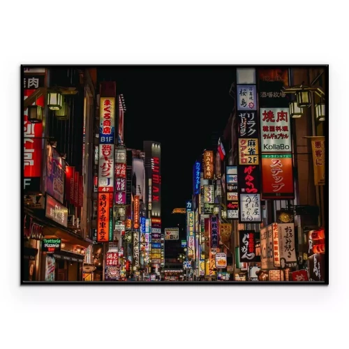 Poster Advertenties in de straten van Tokio