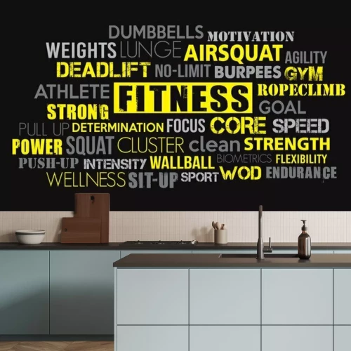 Fotobehang Typografie voor fitnessclub