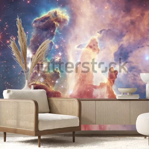 Fotobehang Het universum in verschillende kleurschakeringen