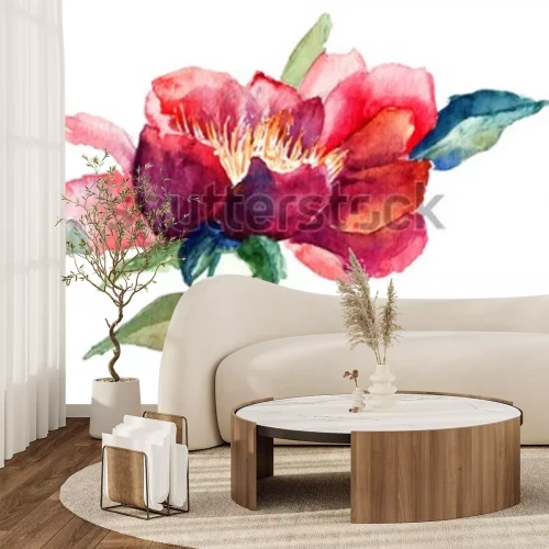 Sticker Veldbloemen beschilderd met kleuren