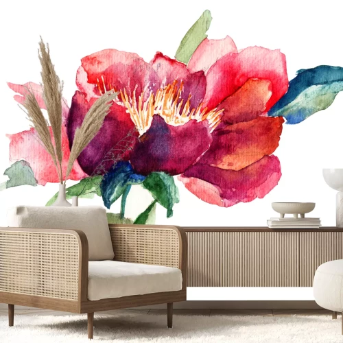 Sticker Veldbloemen beschilderd met kleuren