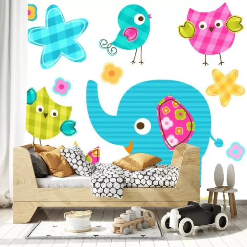 Sticker Afbeeldingen van dieren in decoratieve bezienswaardigheden