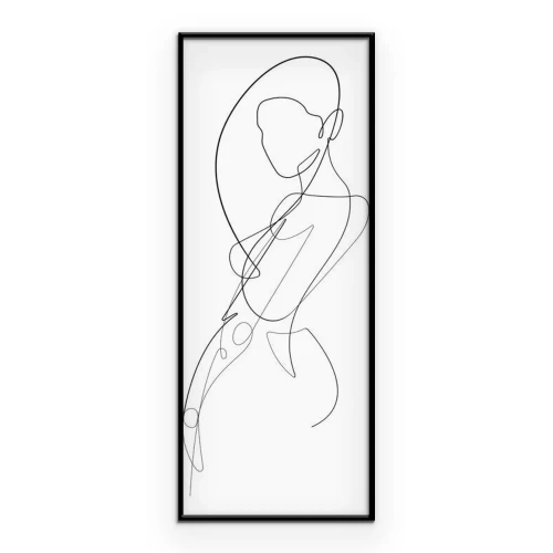 Poster Minimalistisch portret van een vrouw