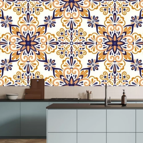 Sticker Ornamenten geïnspireerd op Portugese tegels