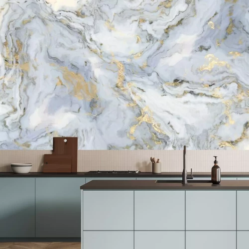 Fotobehang Schuimend marmer