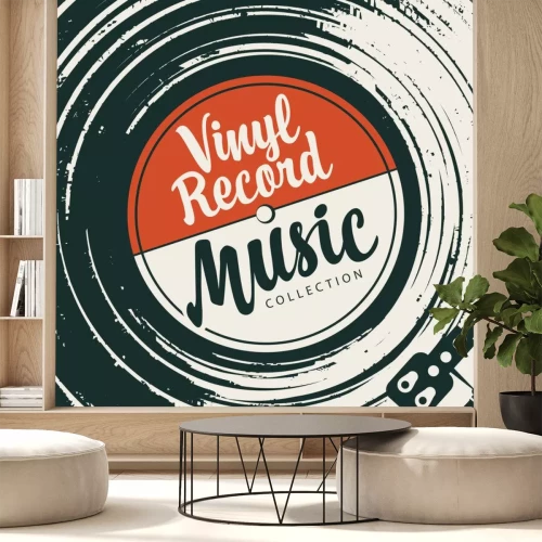 Sticker Muziek op vinyl