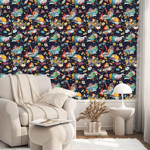 Behang Cosmos Seamless Pattern