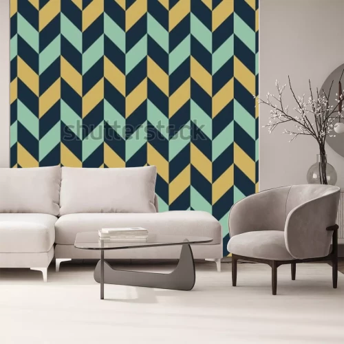 Fotobehang Vintage visgraatmotief