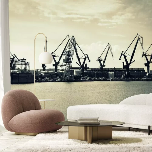 Fotobehang Architectuur op de scheepswerf van Gdansk