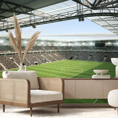 Fotobehang Uitzicht vanaf de zijstandaard