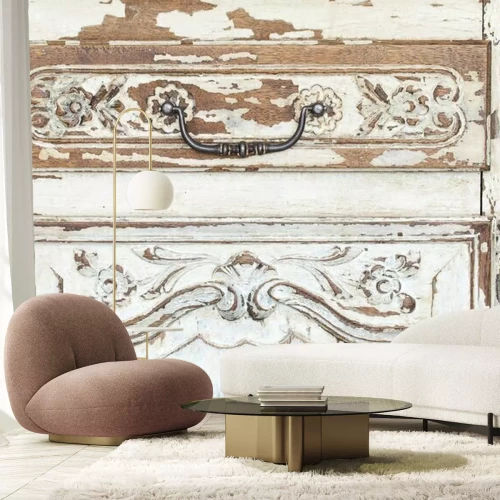 Fotobehang Retro shabby chic kleerkast