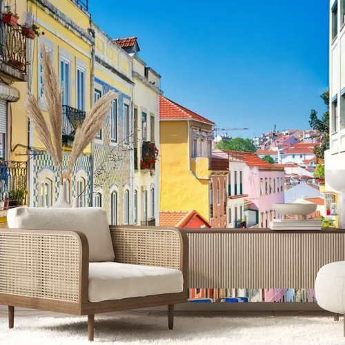 Fotobehang Kleurrijke gebouwen van Lissabon