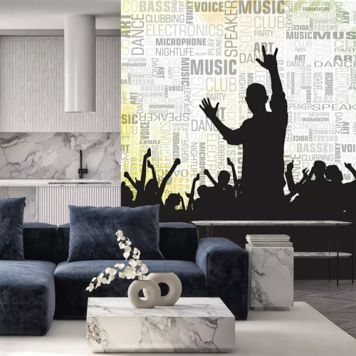 Fotobehang Concert op de typografische achtergrond