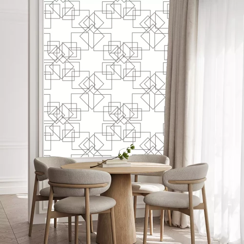 Behang Abstract seamless pattern, minimal geometric background. repeatable texture.