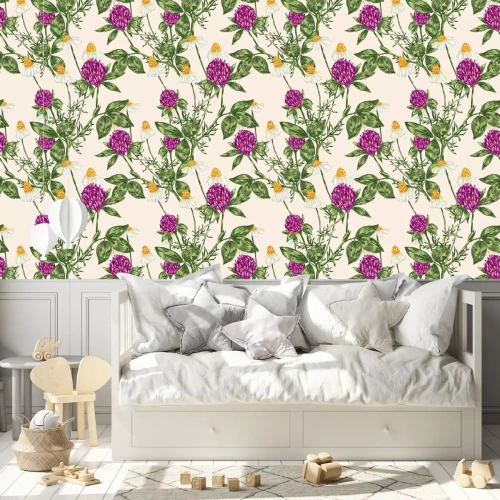 Behang Kamille en wilde ledematen