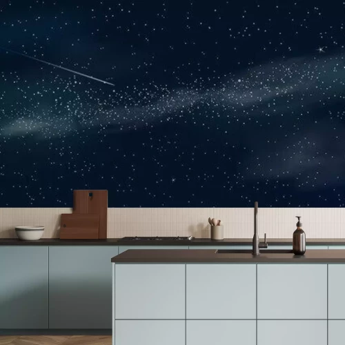 Sticker Space.The night starry sky. Space background. Shining stars and nebula