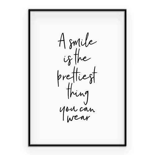 Poster Zwarte, inspirerende letters op een witte achtergrond.