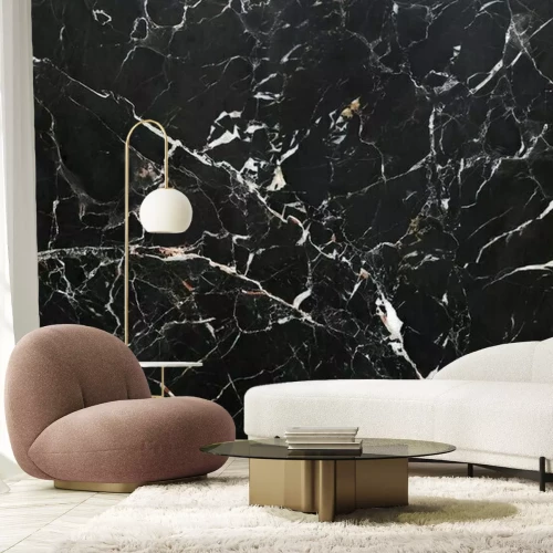 Sticker Zwart marmer teztuur